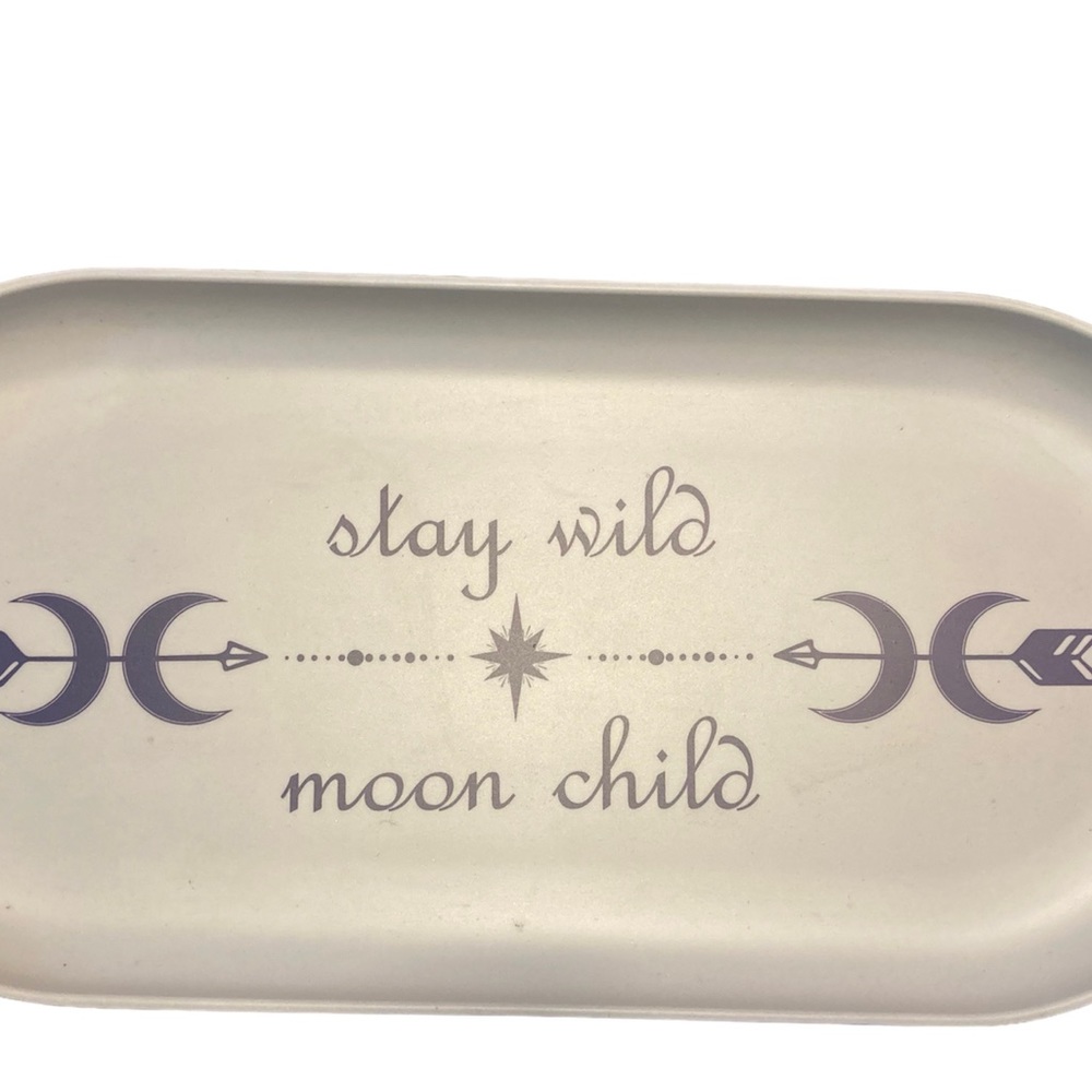 Stay Wild Moon Child Bamboo Serving Platter New